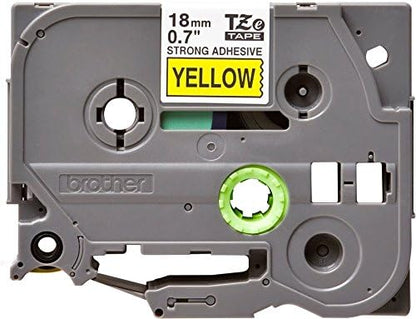 Brother TZe-S641 - Extra strength adhesive - black on yellow - Roll (1.8 cm x 8 m) 1 cassette(s) laminated tape - for Brother PT-D600, P-Touch PT-1880, D450, D800, E550, E800, P900, P950, P-Touch EDGE PT-P750