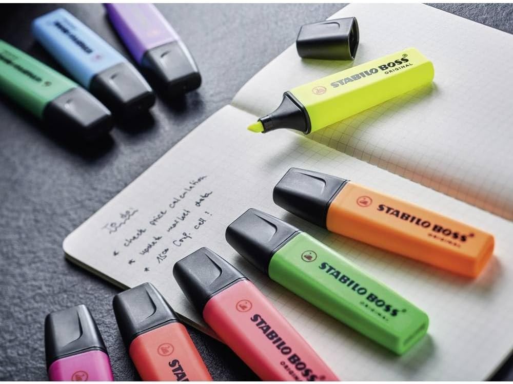 Highlighter - STABILO BOSS ORIGINAL - Pack of 4