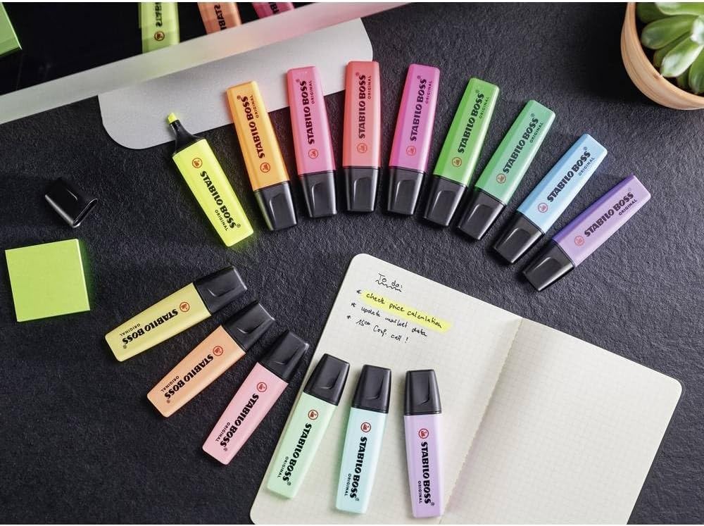 Highlighter - STABILO BOSS ORIGINAL - Pack of 4