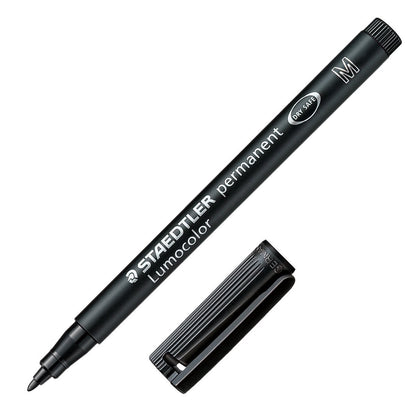 Lumocolor 317-9 Permanent Marker Black - Medium, 1 mm, 1 Piece