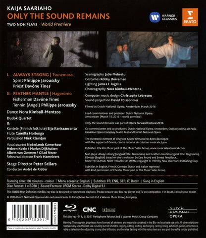 Saariaho: Only the Sound Remains
