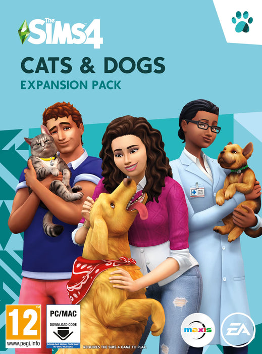 The Sims 4 Cats & Dogs (EP4) | Expansion Pack | PC/Mac | VideoGame | Code In A box | English