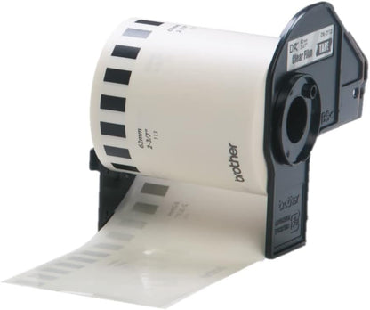 Brother DK22113 Etichette a Lunghezza Continua, Pellicola, 62 mm x 15.24 m, Trasparente