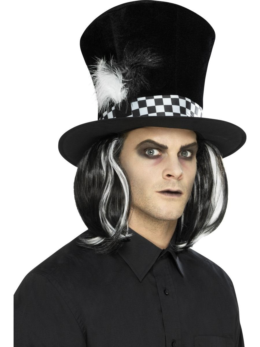 Smiffys Dark Tea Party Top Hat, Black