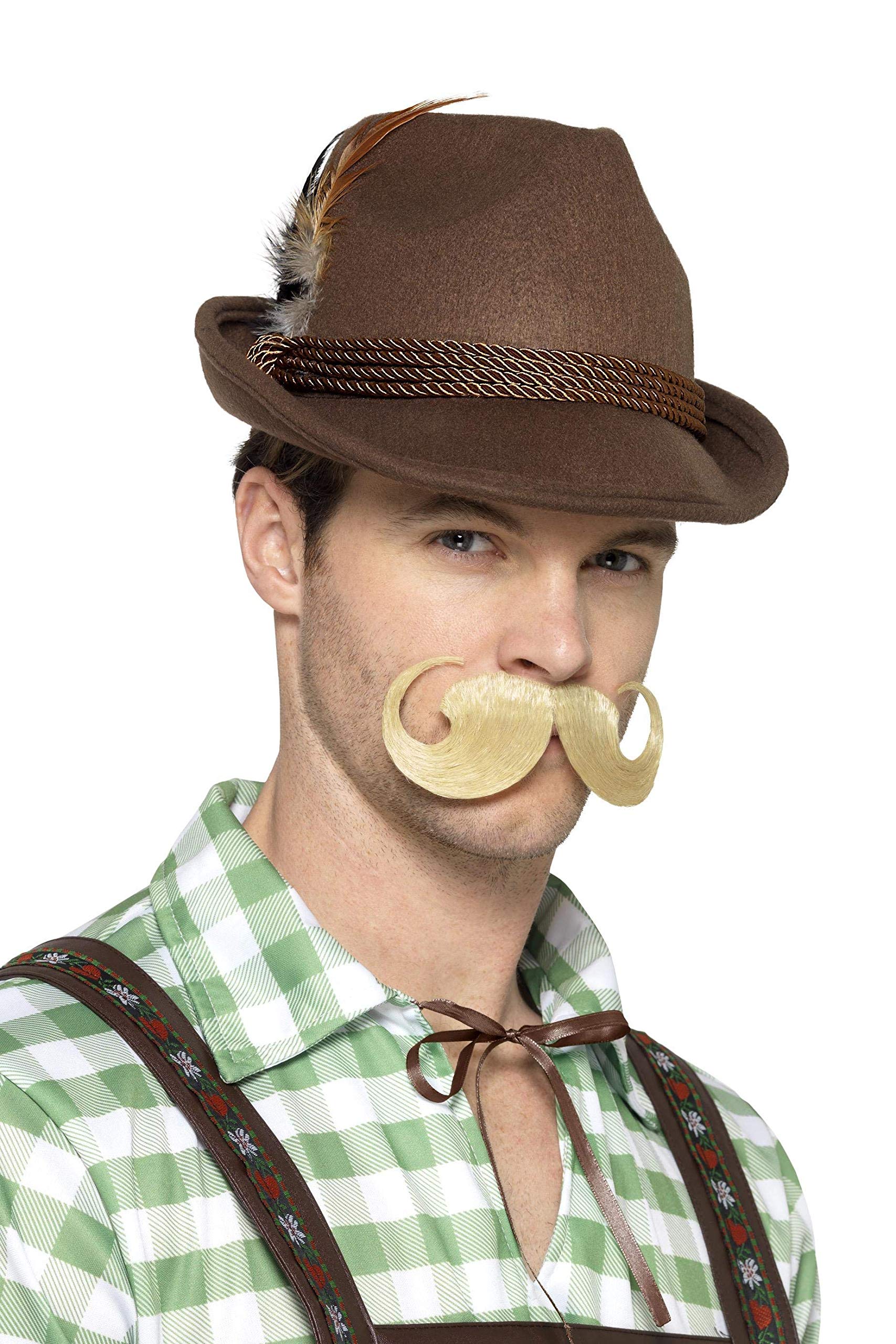 Smiffys Deluxe Bavarian Trenker Hat, Brown