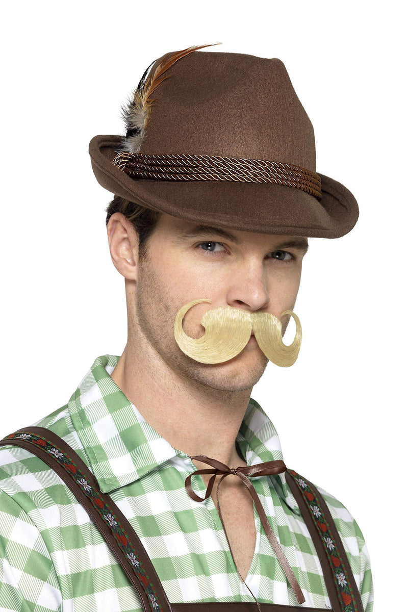 Smiffys Deluxe Bavarian Trenker Hat, Brown