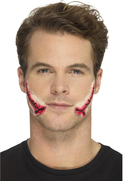 Smiffys Smiffys Make-Up FX, Latex Stitched Smile Wounds, R