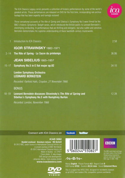 Stravinsky/ Sibelius: Rite Of Spring/ Symphony No. 5 (London Symphony Orchestra/ Leonard Bernstein) (ICA Classics: ICAD 5082)