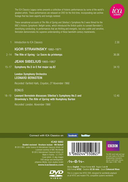 Stravinsky/ Sibelius: Rite Of Spring/ Symphony No. 5 (London Symphony Orchestra/ Leonard Bernstein) (ICA Classics: ICAD 5082)