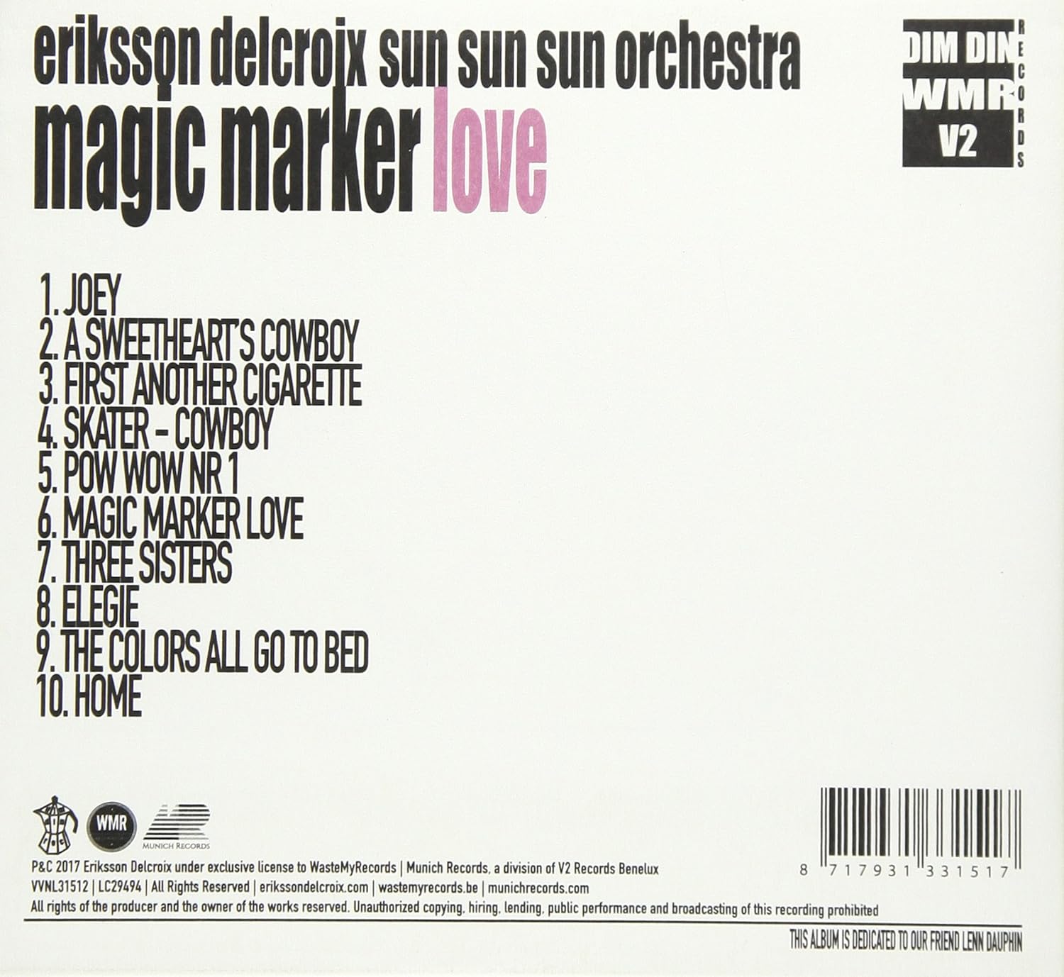 Eriksson Delcroix & Sun S - Magic Marker Love