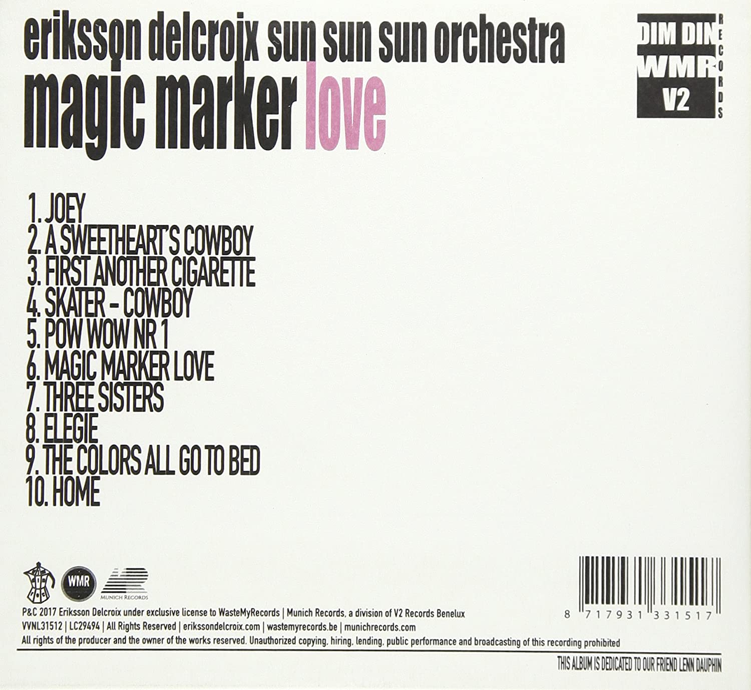 Eriksson Delcroix & Sun S - Magic Marker Love