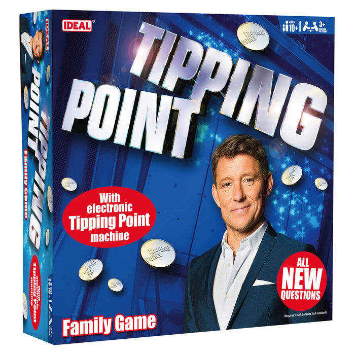 IDEAL | Tipping Point game: with electronic Tipping Point Machine and all new questions | Family TV Show Board Game | For 3+ Players or teams | Ages 10+