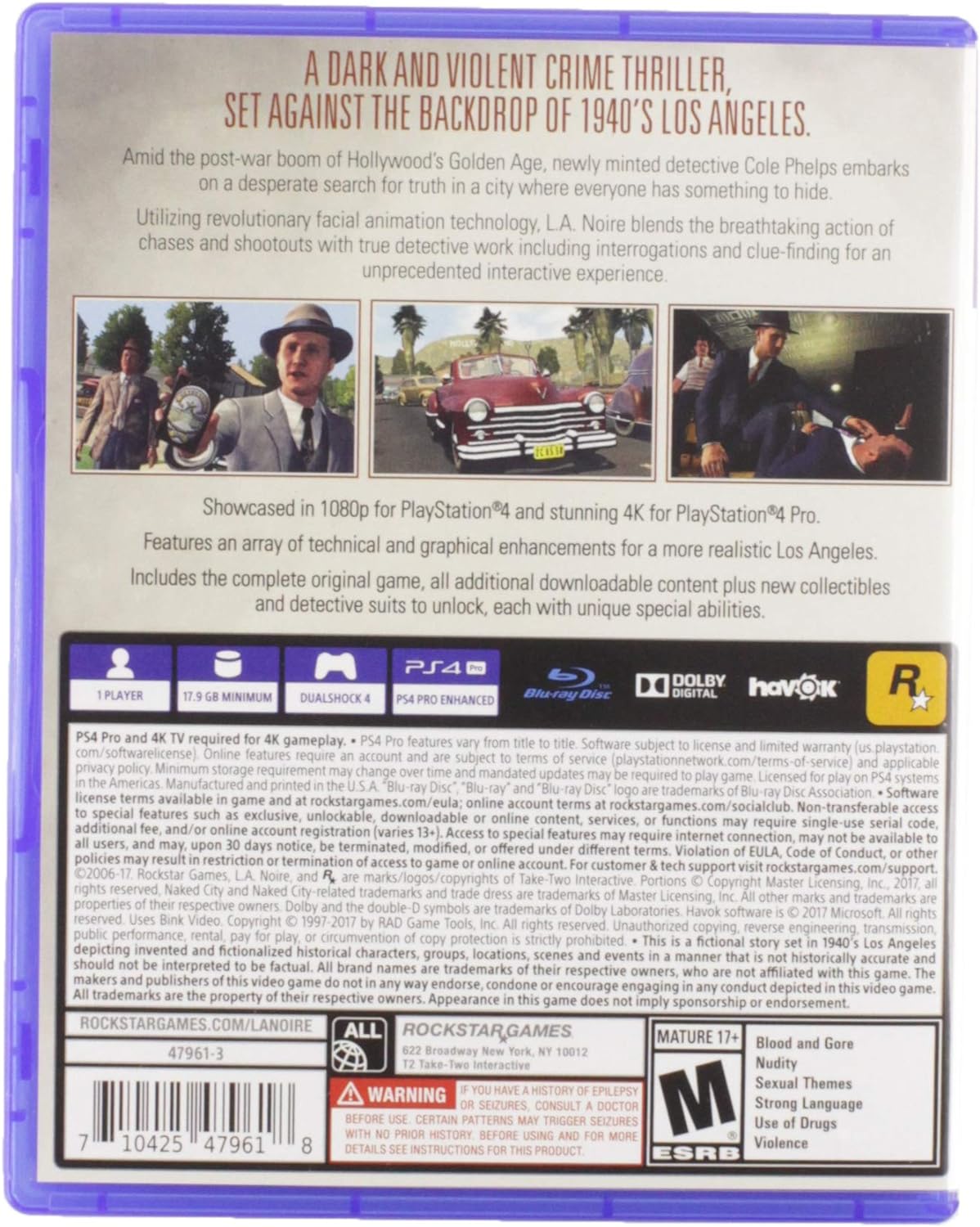 L.A. Noire - PlayStation 4