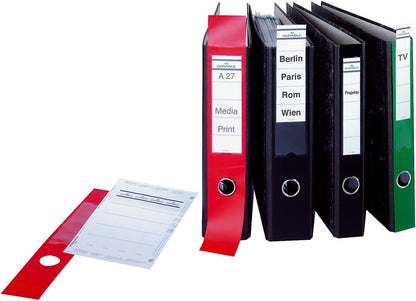 Durable Ordofix Self-Adhesive Spine Labels | Ideal for Lever Arch Files and Folders | Blue | Pack of 10 | 60 mm Width