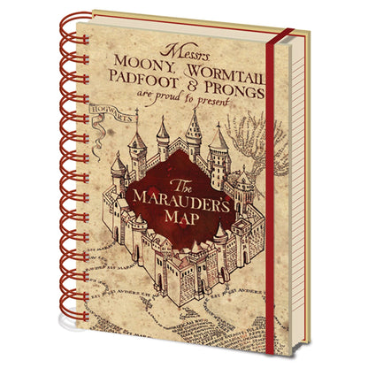 Pyramid International HARRY POTTER A5 Lined Wiro Notebook The Marauders Map - Official Merchandise