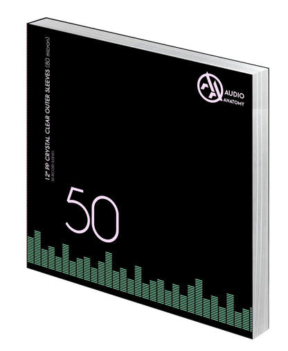 AA Audio Anatomy Audio Anatomy Vinyl Outer Sleeves 12 Inches PP/80µ Transparent Pack of 100