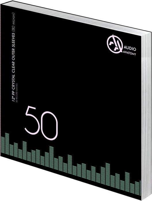 100 X 12INCH PP CRYSTAL CLEAR OUTER SLEEVES (80 MICRON)