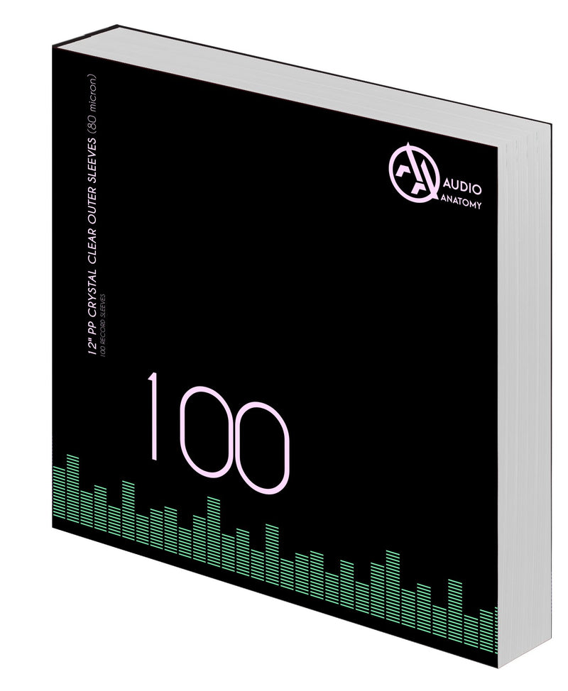 AA Audio Anatomy Audio Anatomy Vinyl Outer Sleeves 12 Inches PP/80µ Transparent Pack of 100