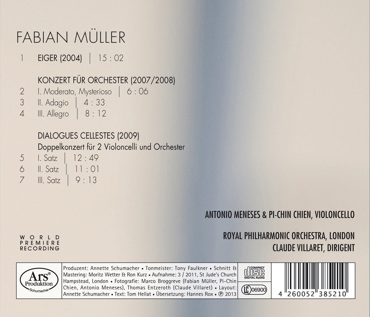 Fabian Müller: Eiger/Concerto for Orchestra/Dialogues Cellestes