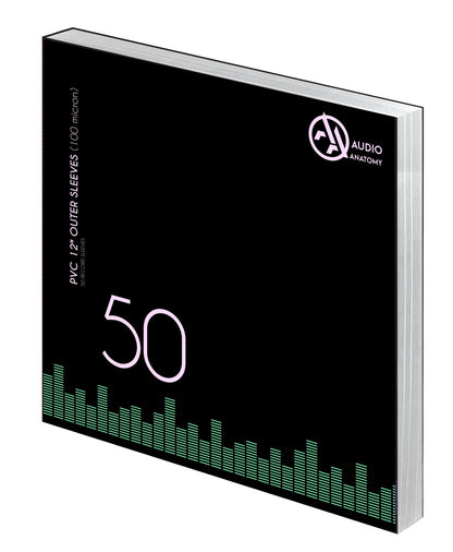Audio Anatomy Vinyl Outer Sleeves 12 Inch PVC/100µ - Transparent (Pack of 50