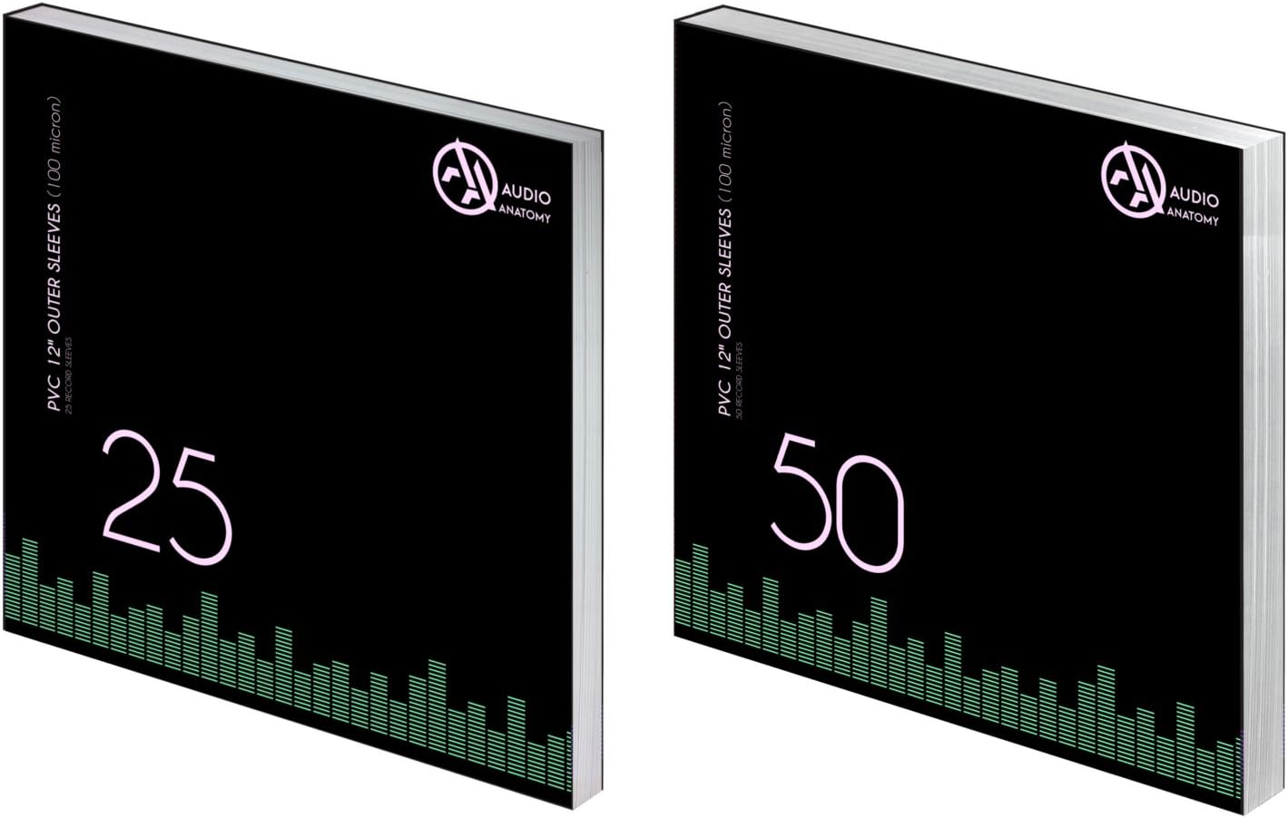 Audio Anatomy Vinyl Outer Sleeves 12 Inch PVC/100µ - Transparent (Pack of 50