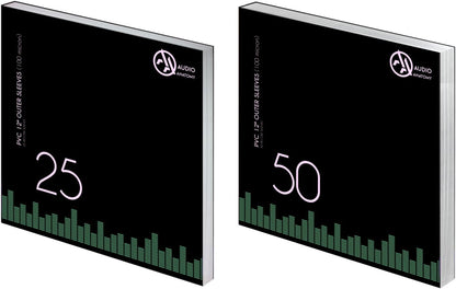 LP Schutzhüllen, PVC, 100 Micron - 25 Stück: Outer Sleeves - 25 x 12" PVC Outer Sleeves (100 Micron