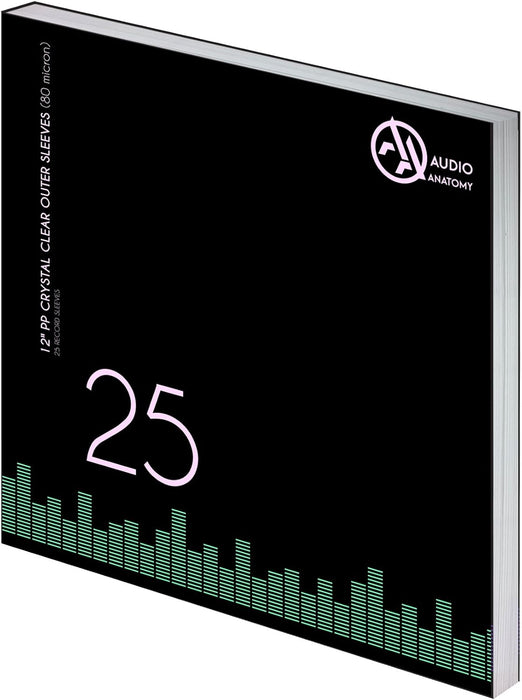 AA Audio Anatomy Audio AnatomyAnatomy - Manicotti esterni in vinile, 30,5 cm, PP/80µ, trasparenti, confezione da