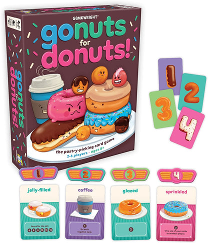 Gamewright | Go Nuts for Donuts | Board Game | Ages 8+ | 2-6 Players | 20 Minutes Playing Time The Fast Pastry