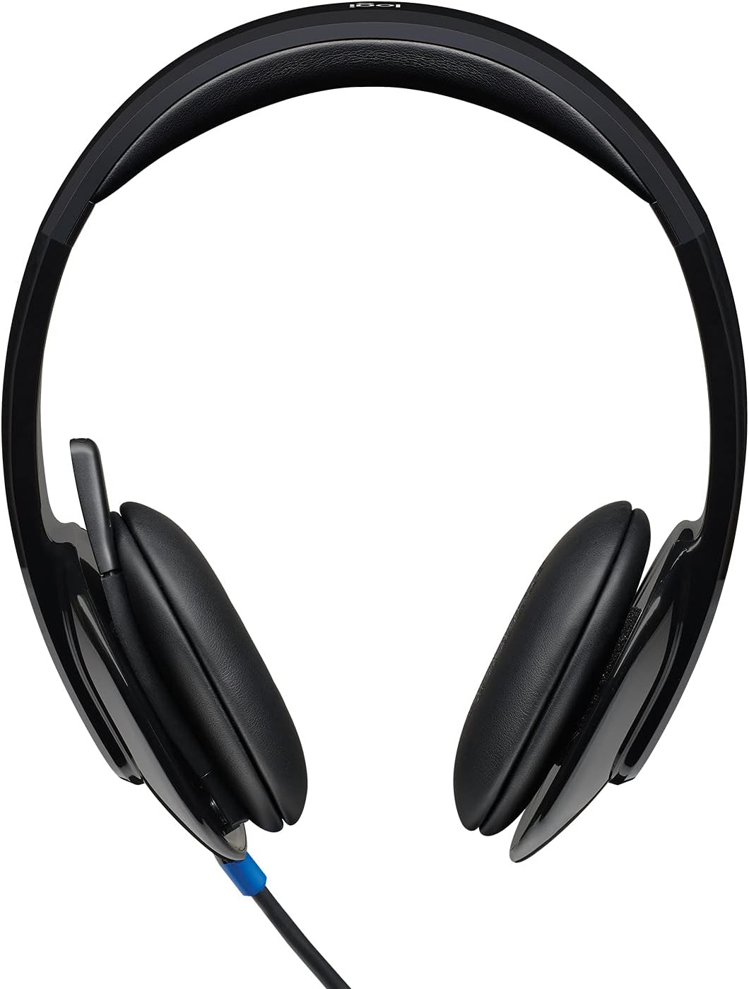 Logitech H540 Kopfhörer mit Mikrofon, Stereo-Headset, Verstellbares Mikrofon mit Rauschunterdrückung, Integrierte Equalizer, Bedienelemente am Ohr, Stummschaltungsanzeige, USB-Anschluss - Schwarz
