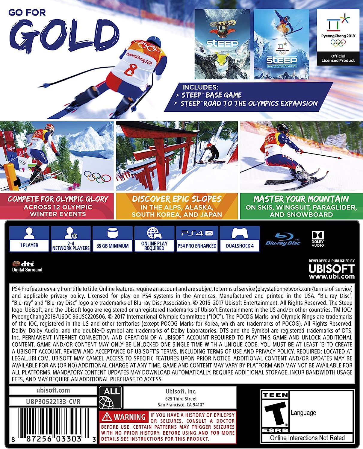 Ubisoft Steep: Winter Games for PlayStation 4
