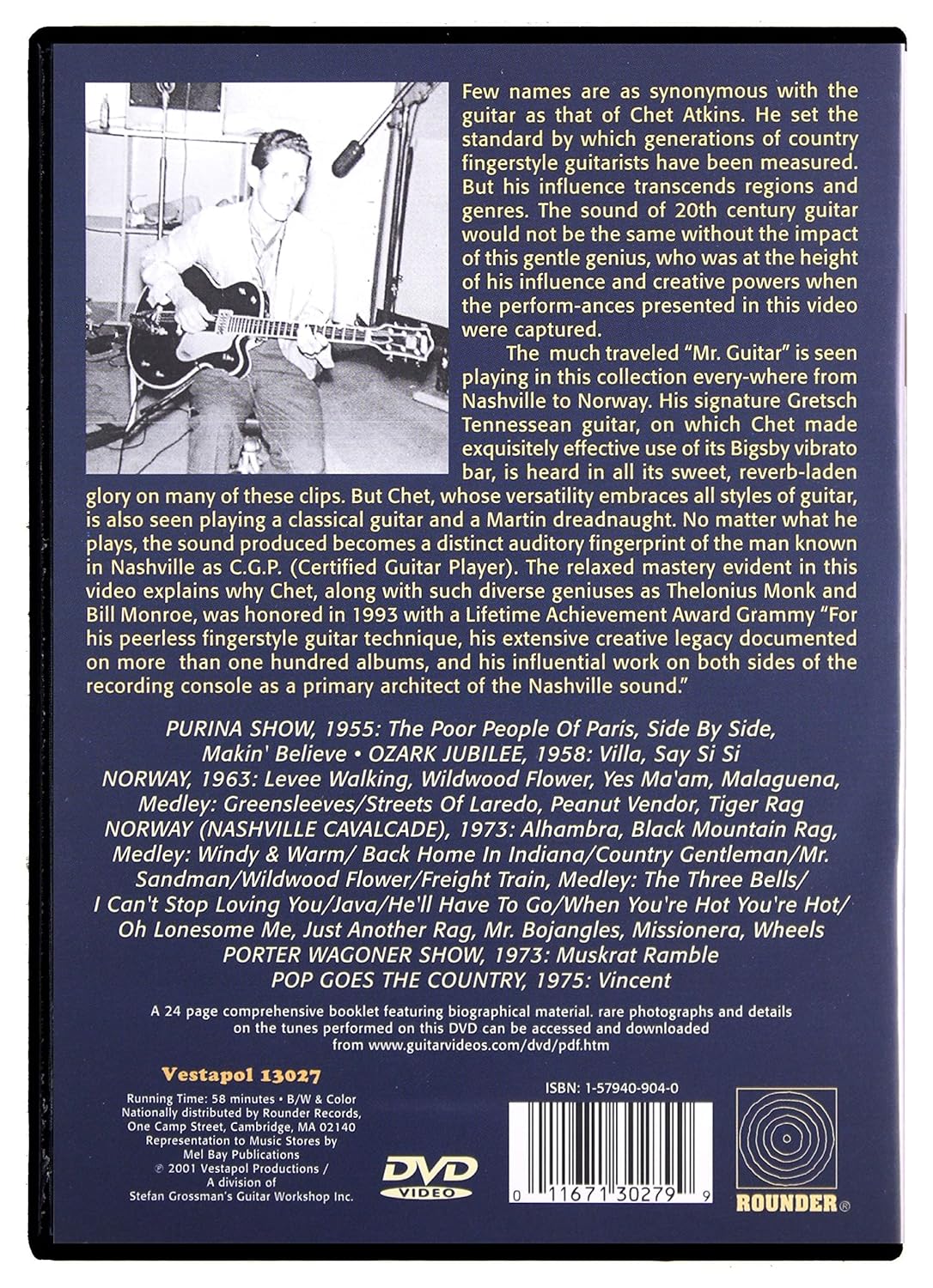 Chet Atkins: Rare Performances 1955-1975 DVD