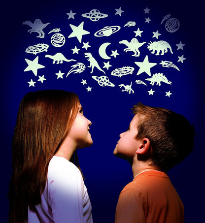 The Original Glow Stars Company Brainstorm B8600 Cosmic Glow Moon and Stars