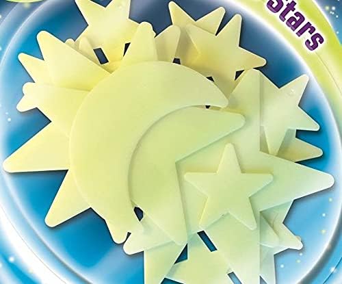 The Original Glow Stars Company Brainstorm B8600 Cosmic Glow Moon and Stars