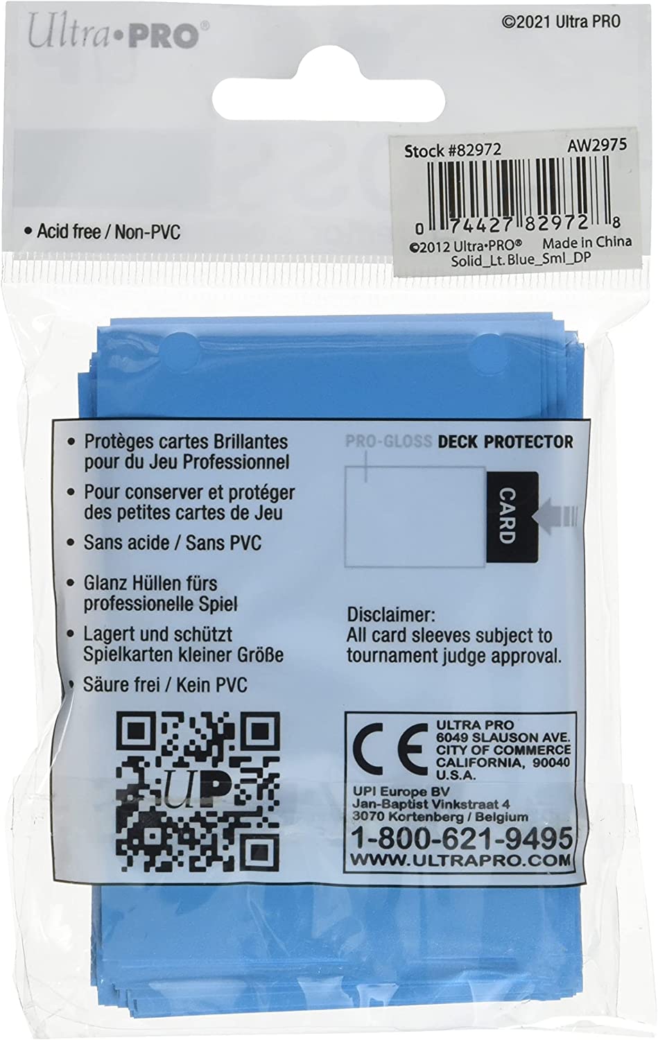 Ultra Pro SLEEVES 60 d10 Card Game (Small, Light Blue