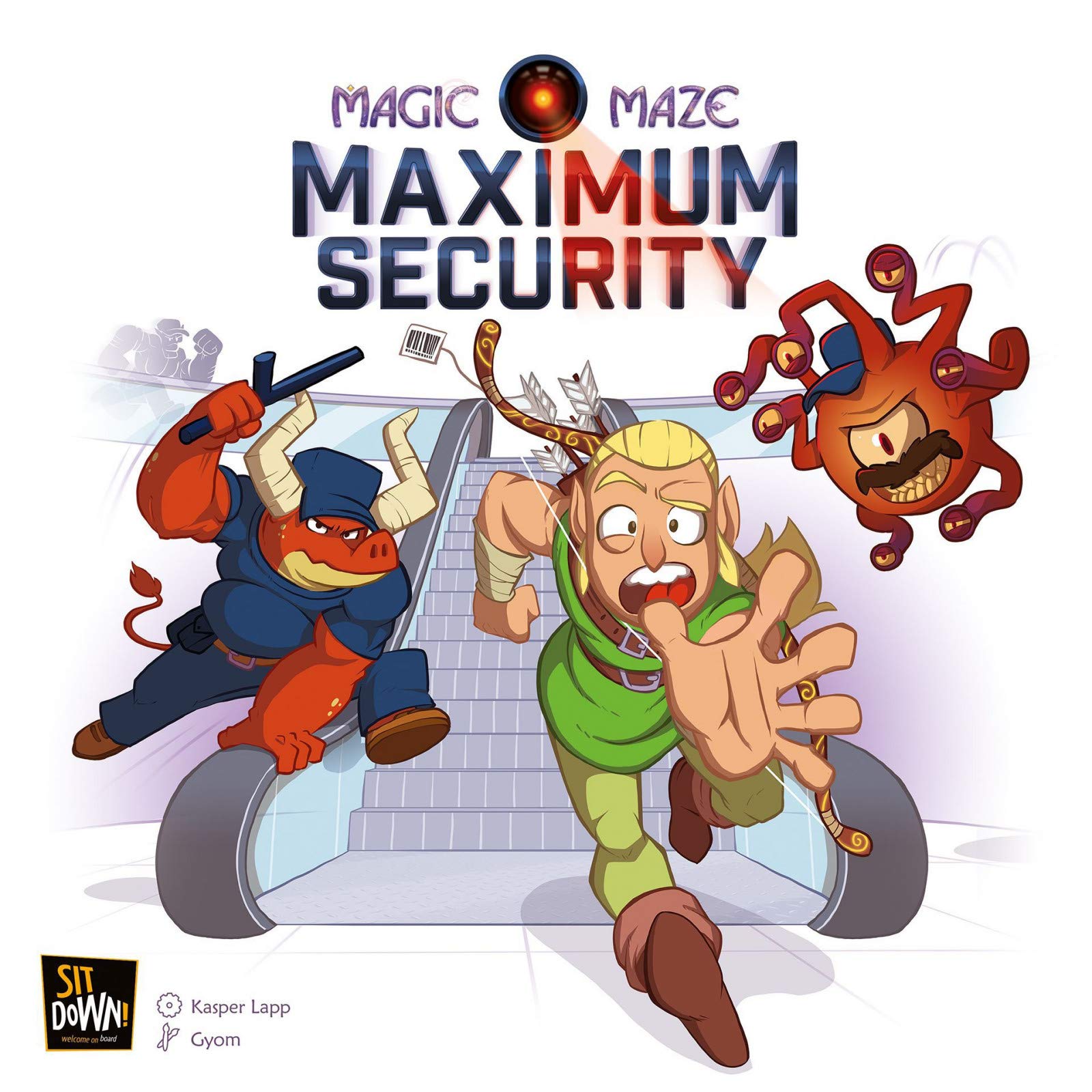 Sit Down | Magic Maze: Maximum Security Expansion | Board Game | Ages 8+ | 1-8 Players | 15 Minutes Playing Time