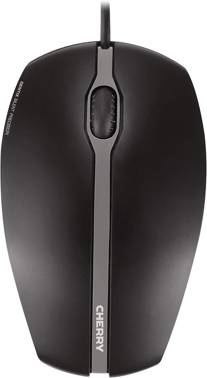 CHERRY GENTIX SILENT, wired mouse, quiet design mouse without click, perfect ergonomics, precise sensor