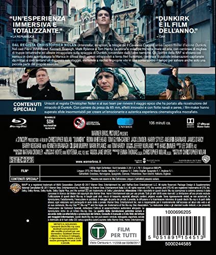 dunkirk - blu ray BluRay Italian Import