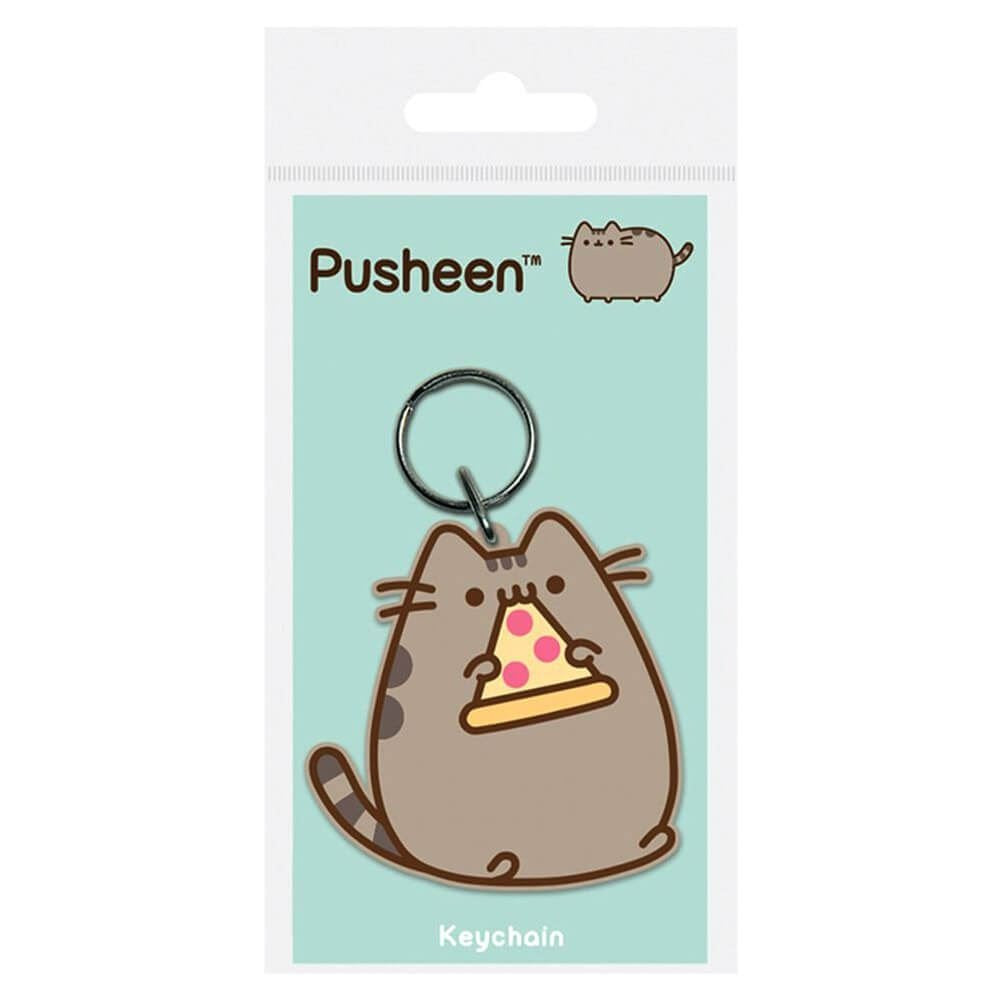 Pyramid International Pusheen Pizza Rubber Keychain, Multi-Color