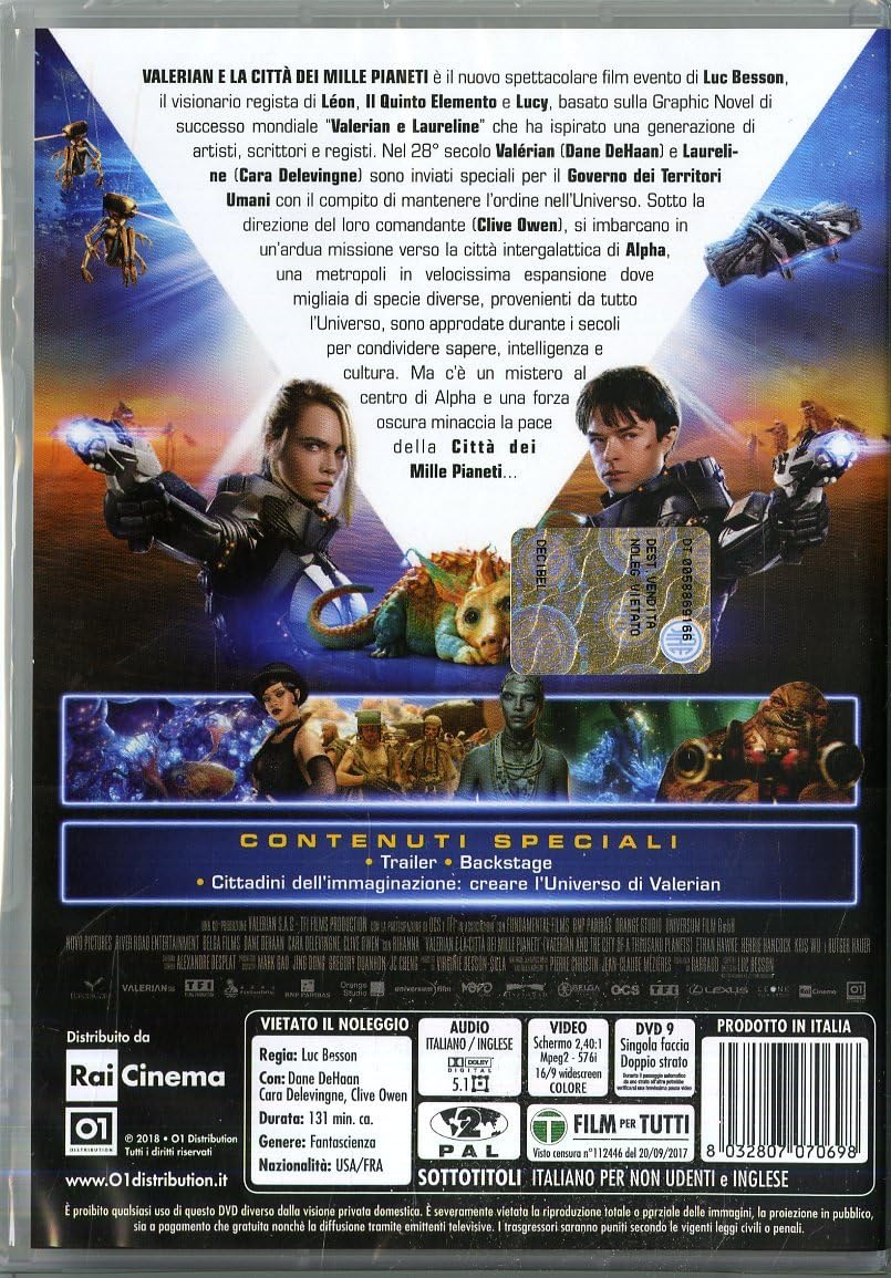 valerian e la citta' dei mille pianeti DVD Italian Import