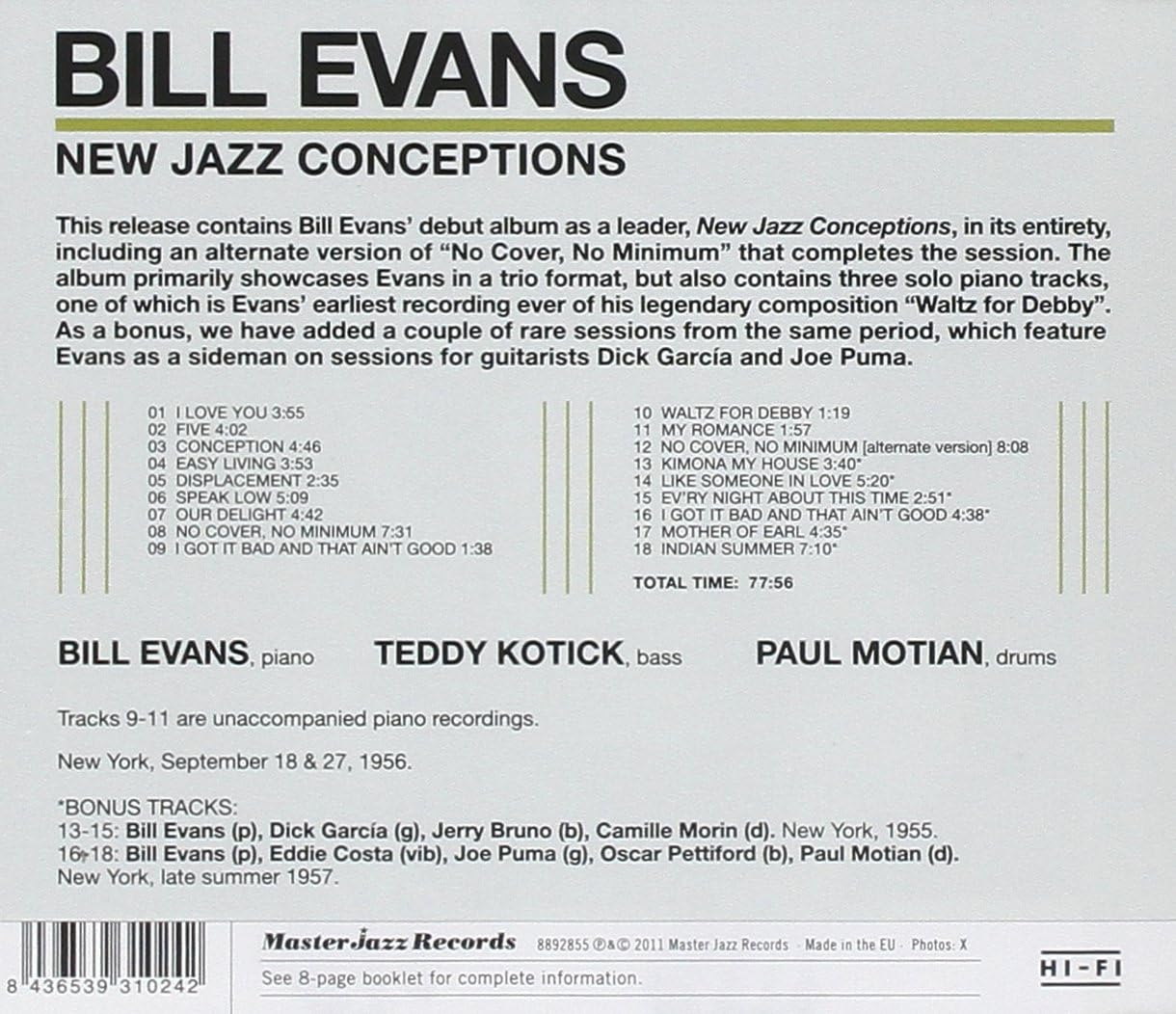New Jazz Conception + 6 Bonus Tracks