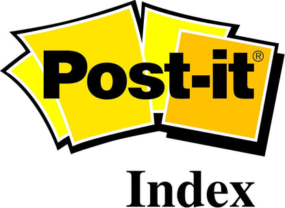 Post-It 686F-1 Index Strong Flat Filing Tabs, Blue/Green/Yellow/Red (6 of Each Colour) (Pack of 2