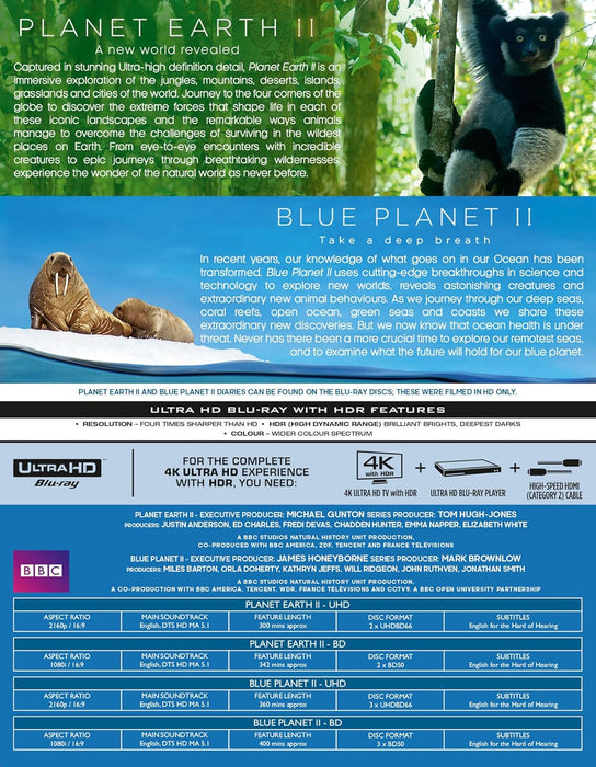 Planet Earth II & Blue Planet II Boxset