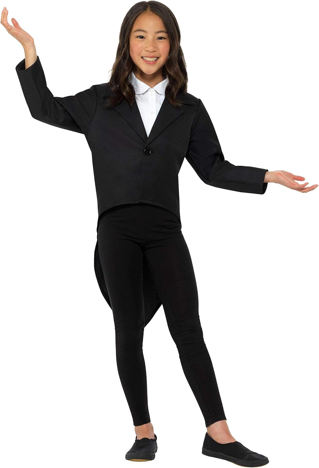 Smiffys Tailcoat, Black , Boys Fancy Dress, Child Dress Up Costumes