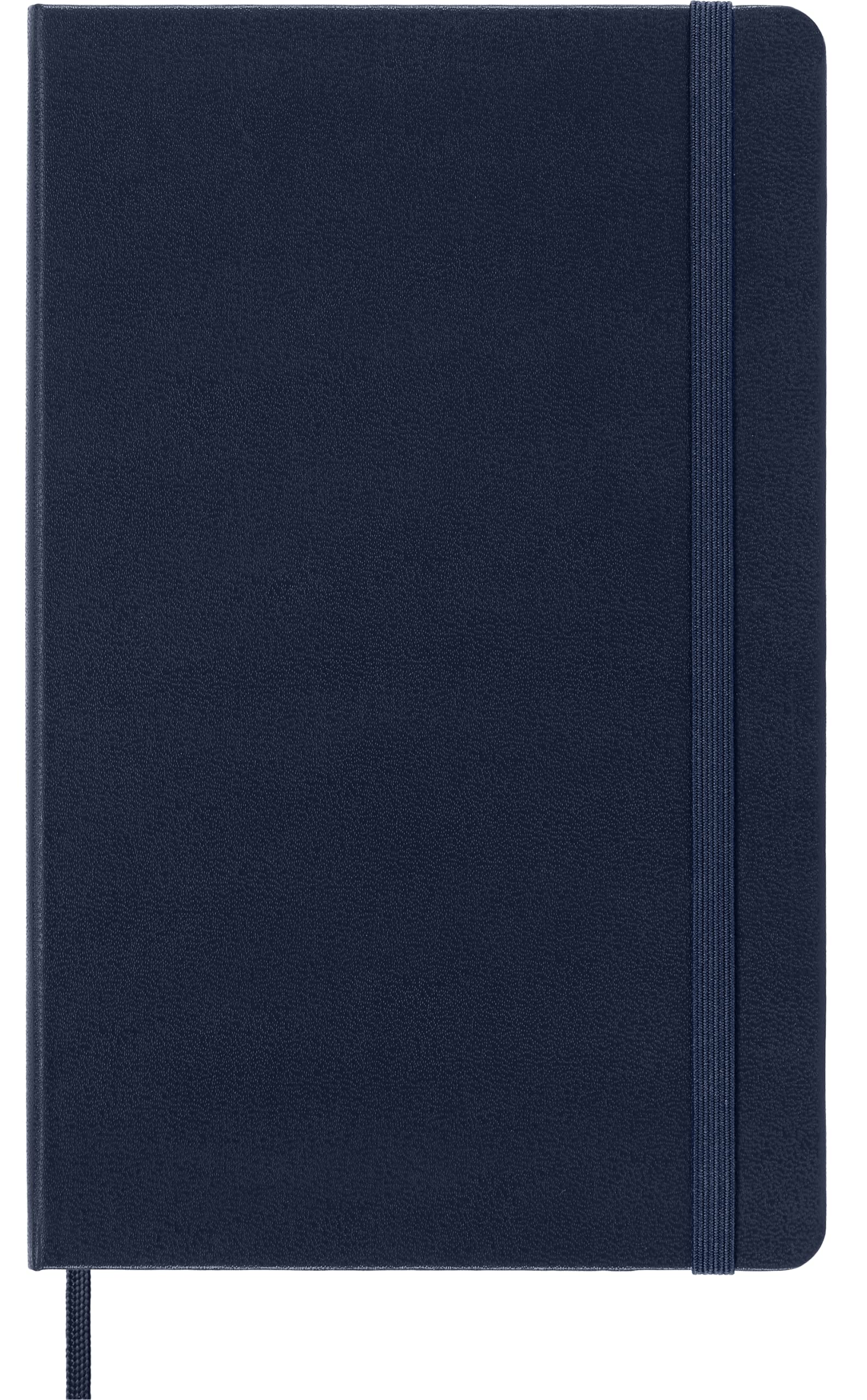 Moleskine Classic Notebook, Taccuino con Pagine Bianche, Copertina Rigida e Chiusura ad Elastico, Formato Large 13 x 21 cm, Colore Blu Zaffiro, 240 Pagine