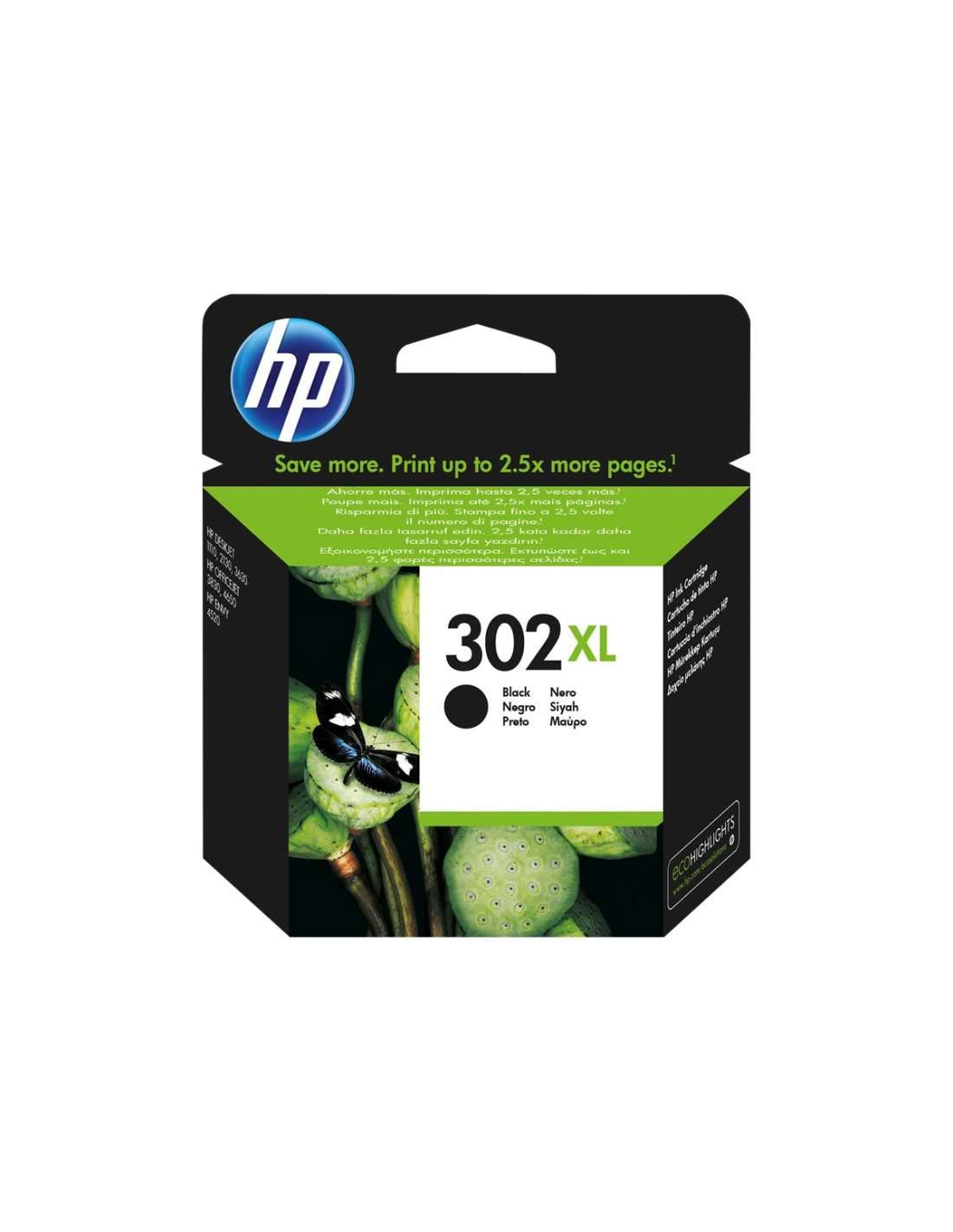HP 302XL (F6U68AE) Original Druckerpatrone Schwarz mit hoher Reichweite für HP DeskJet 1110