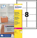 Avery Self Adhesive Waterproof Parcel Mailing Labels, Laser Printers, 8 Labels per A4 Sheet, 200 labels, Weatherproof L7993-25