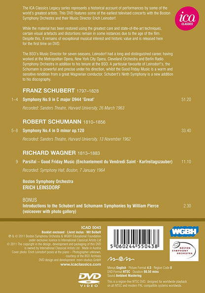 Erich Leinsdorf (Symphony No. 9/ Symphony No. 4/ Music From Parsifal)