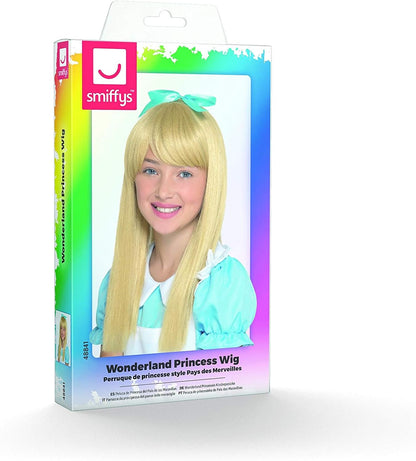 Smiffys Wonderland Princess Wig, Blonde