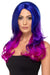 Smiffys Fashion Ombre Wig, Wavy, Long, Blue & Pink
