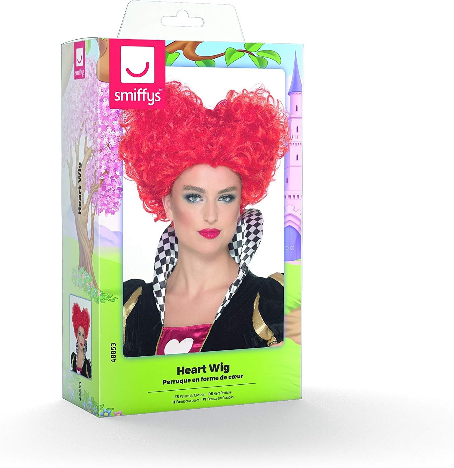 Smiffys Heart Wig, Red